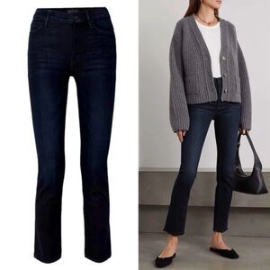 MOTHER Jeans Mid-Rise Dazzler Now or Never Dark Indigo Blue Size 27